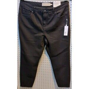 Soft Surroundings Jeans Size 18 Black Skinny Ankle Denim